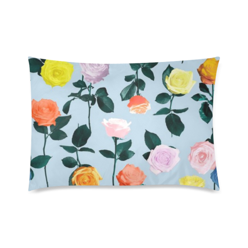 Vintage Roses Custom Zippered Pillow Case 20"x30"(Twin Sides)