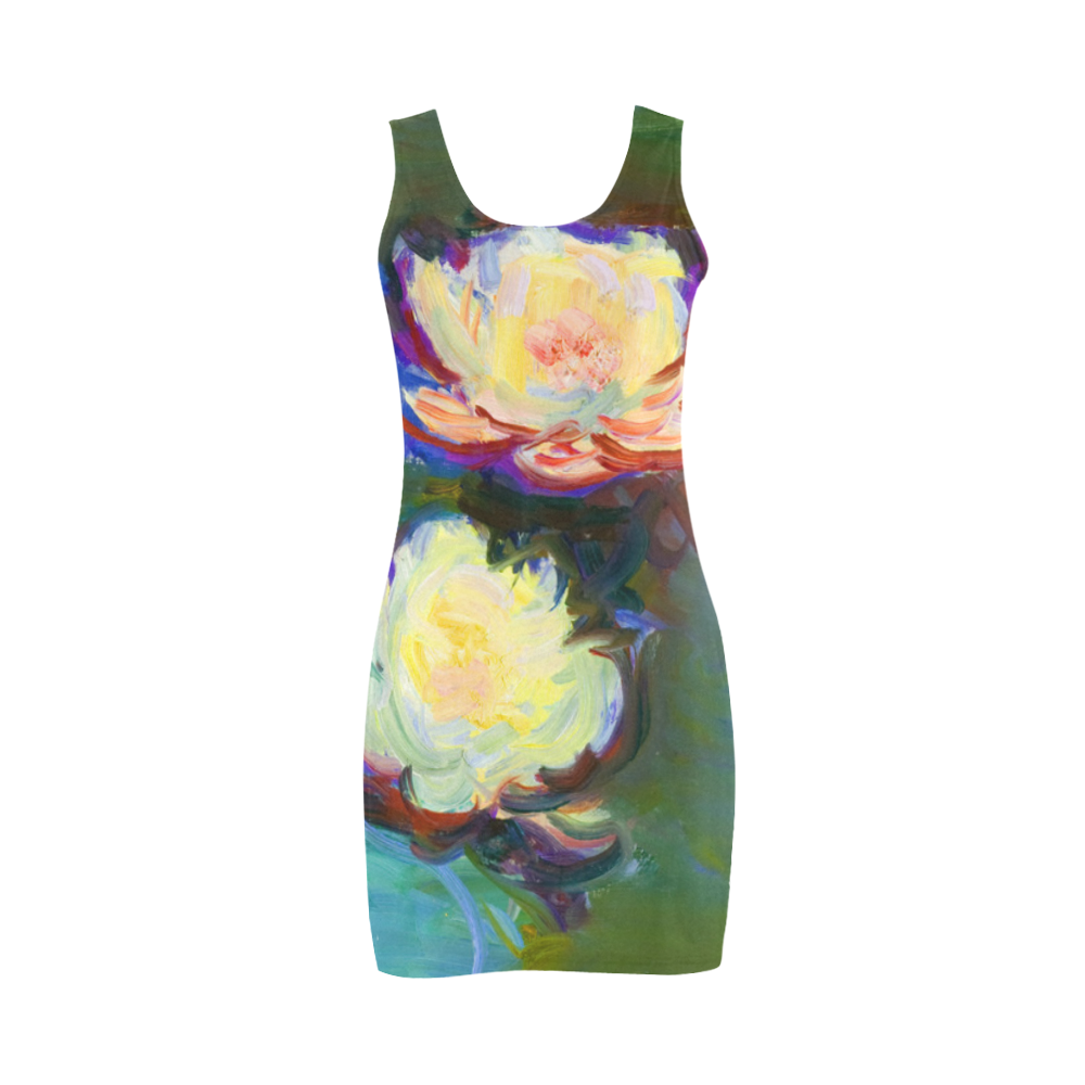 Monet Water Lilies Floral Medea Vest Dress (Model D06) | ID: D608929