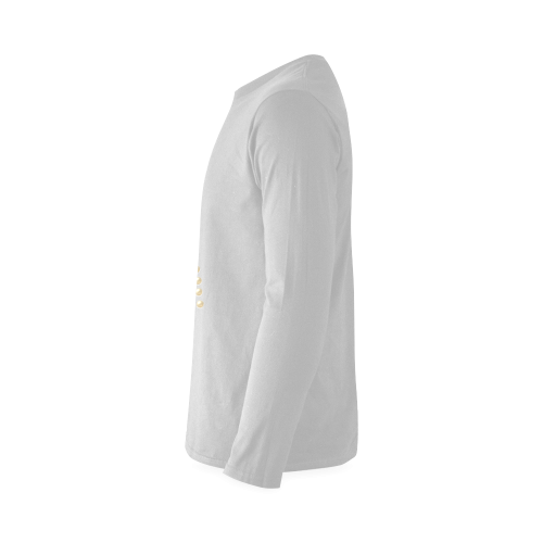 Catholic Holy Communion: Divine Mercy - Silver Gray Sunny Men's T-shirt (long-sleeve) (Model T08)