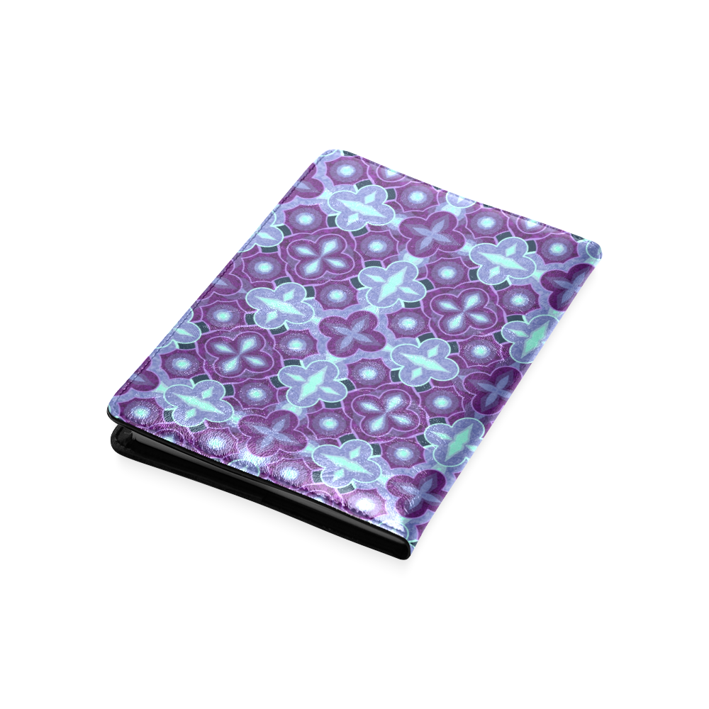 Purple blue seamless pattern Custom NoteBook A5