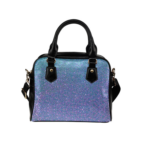 Blue glitter Shoulder Handbag (Model 1634)