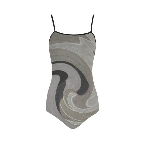 Leather texture Strap Swimsuit ( Model S05)