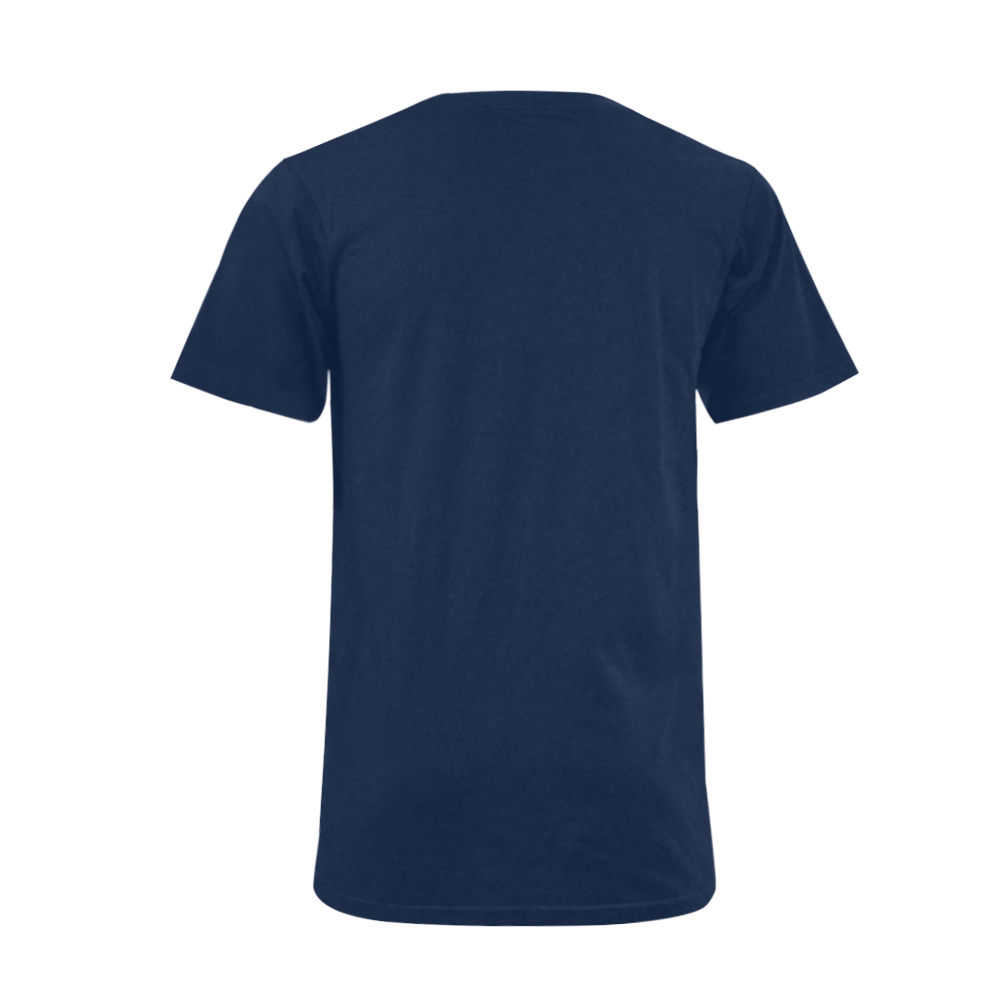 Catholic Holy Communion: Divine Mercy - Navy Blue Men's V-Neck T-shirt  Big Size(USA Size) (Model T10)
