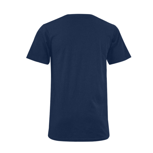 Catholic Holy Communion: Divine Mercy - Navy Blue Men's V-Neck T-shirt  Big Size(USA Size) (Model T10)
