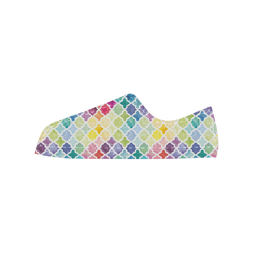 watercolor pattern Women's Classic Canvas Shoes (Model 018)