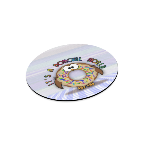 it's a donowl world-sprinkles Round Mousepad