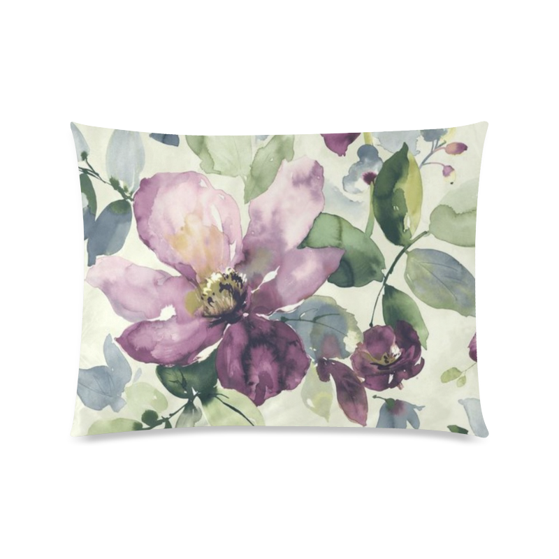 Vintage Purple Flowers Custom Picture Pillow Case 20"x26" (one side)