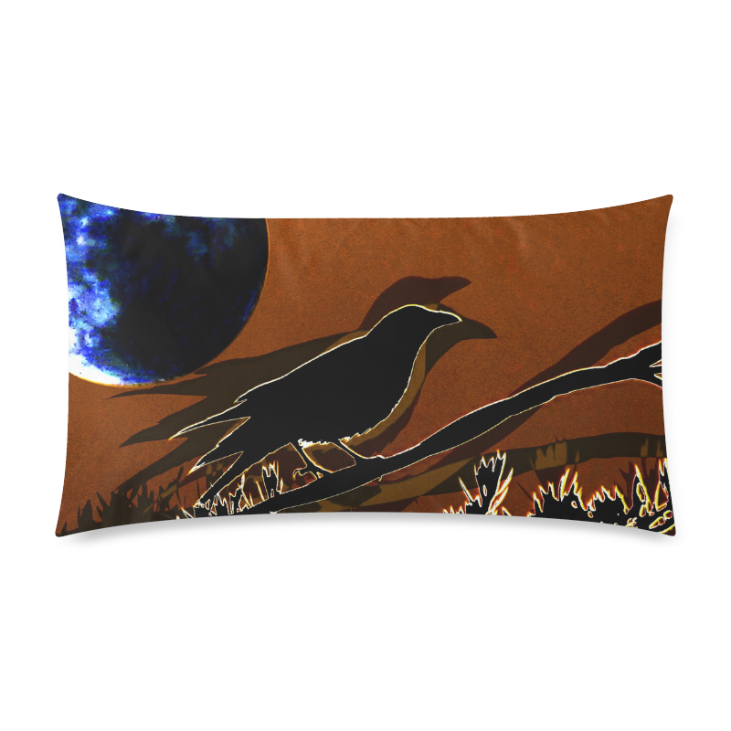 Gothic Raven by Martina Webster Custom Rectangle Pillow Case 20"x36" (one side)