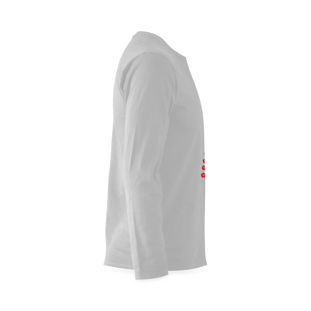 Catholic Holy Communion: Divine Mercy - Silver Gray Sunny Men's T-shirt (long-sleeve) (Model T08)