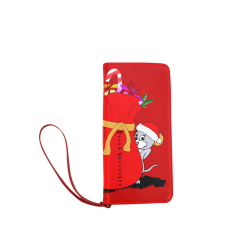 Funny, cute christmas mouse with gifts Women's Clutch Wallet (Model 1637)