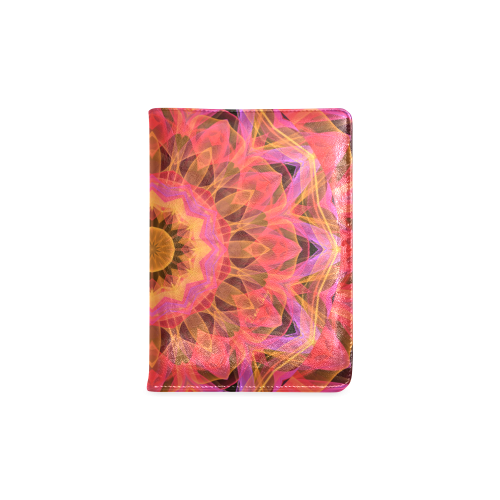 Abstract Peach Violet Mandala Ribbon Candy Lace Custom NoteBook A5