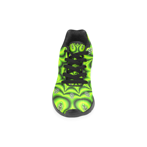 Spring Lime Green Garden Mandala, Abstract Spirals Men’s Running Shoes (Model 020)