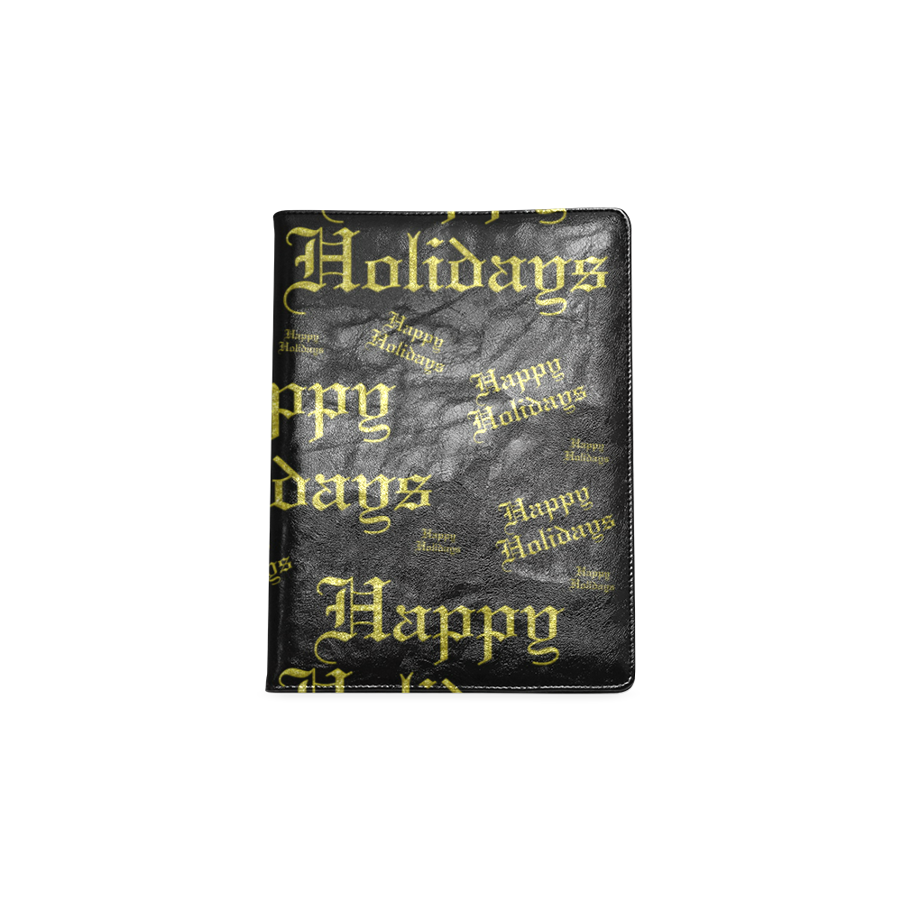golden happy holiday text Custom NoteBook B5