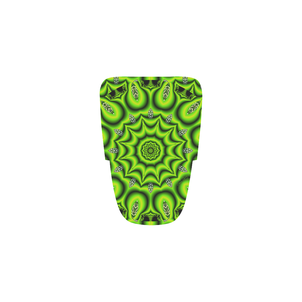 Spring Lime Green Garden Mandala, Abstract Spirals Men’s Running Shoes (Model 020)