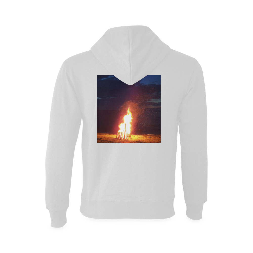 Beach Bonfire Blazing Oceanus Hoodie Sweatshirt (Model H03)