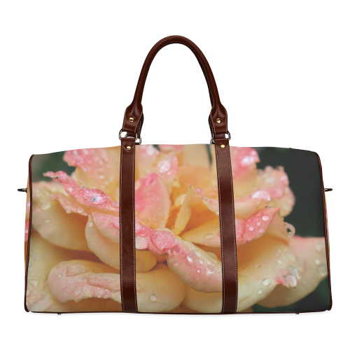 Raindrops on roses by Martina Webster Waterproof Travel Bag/Small (Model 1639)
