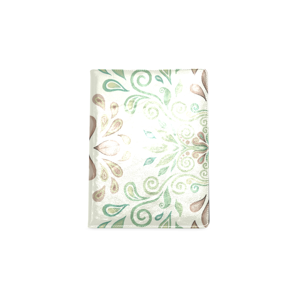 Green watercolor ornament Custom NoteBook B5
