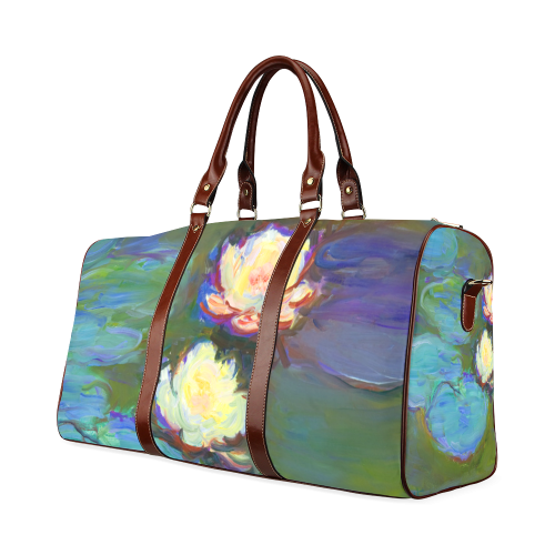 Monet Water Lilies Waterproof Travel Bag/Small (Model 1639)