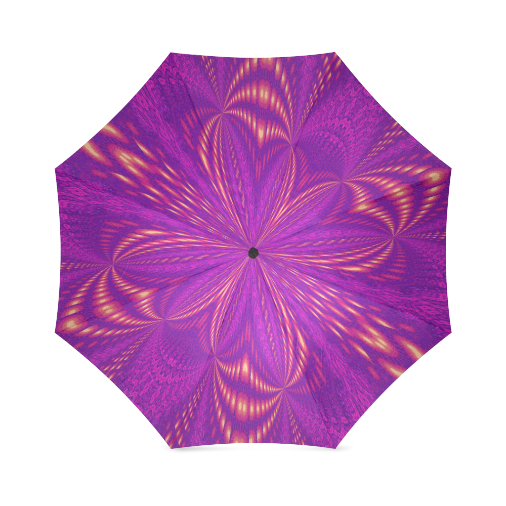 RAZZBERRY BUTTERFLY Foldable Umbrella (Model U01)