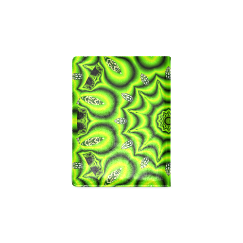 Spring Lime Green Garden Mandala, Abstract Spirals Custom NoteBook B5