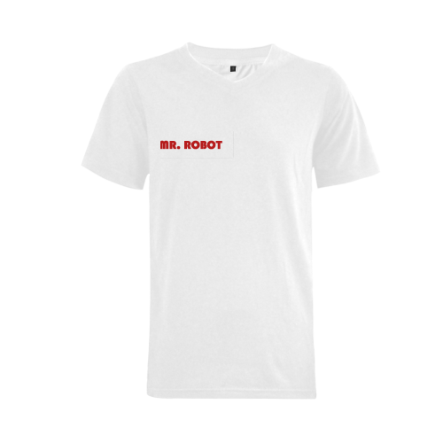 MR ROBOT Men's V-Neck T-shirt (USA Size) (Model T10)