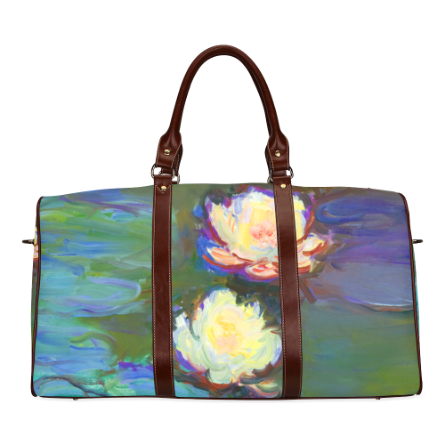 Monet Water Lilies Waterproof Travel Bag/Small (Model 1639)