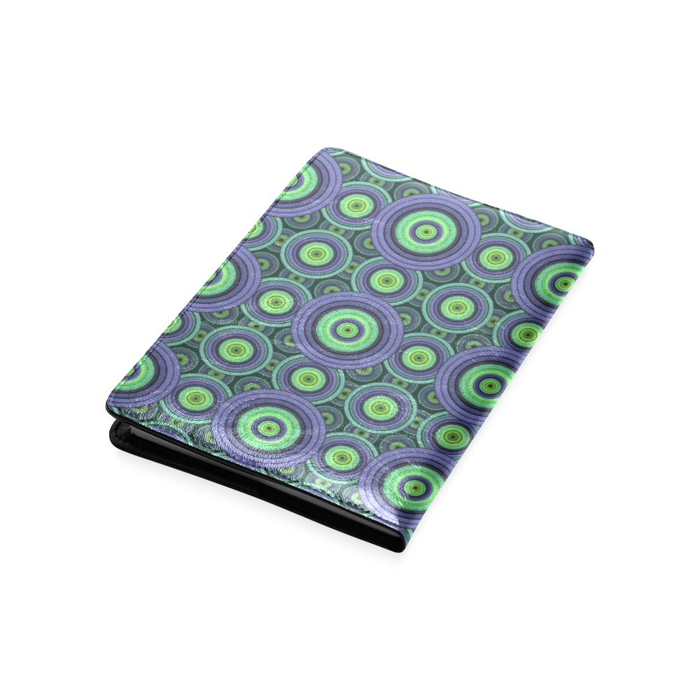 Green and Blue Stitched  Pattern Custom NoteBook A5