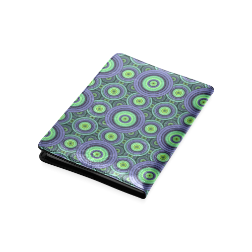 Green and Blue Stitched  Pattern Custom NoteBook A5