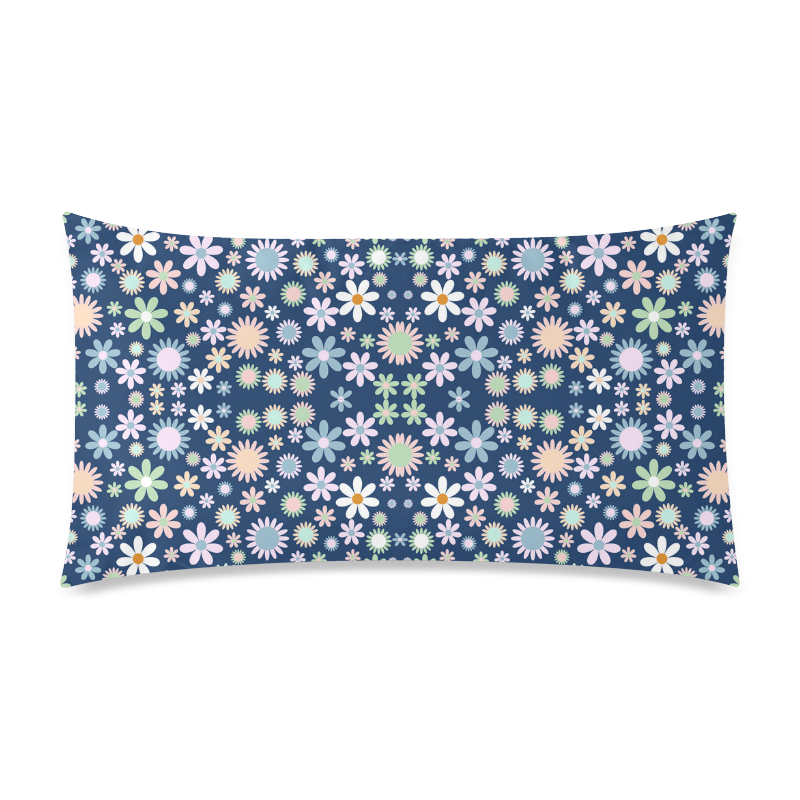 Flowers Rectangle Pillow Case 20"x36"(Twin Sides)