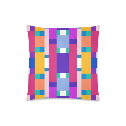Rectangles Custom Zippered Pillow Case 18"x18"(Twin Sides)