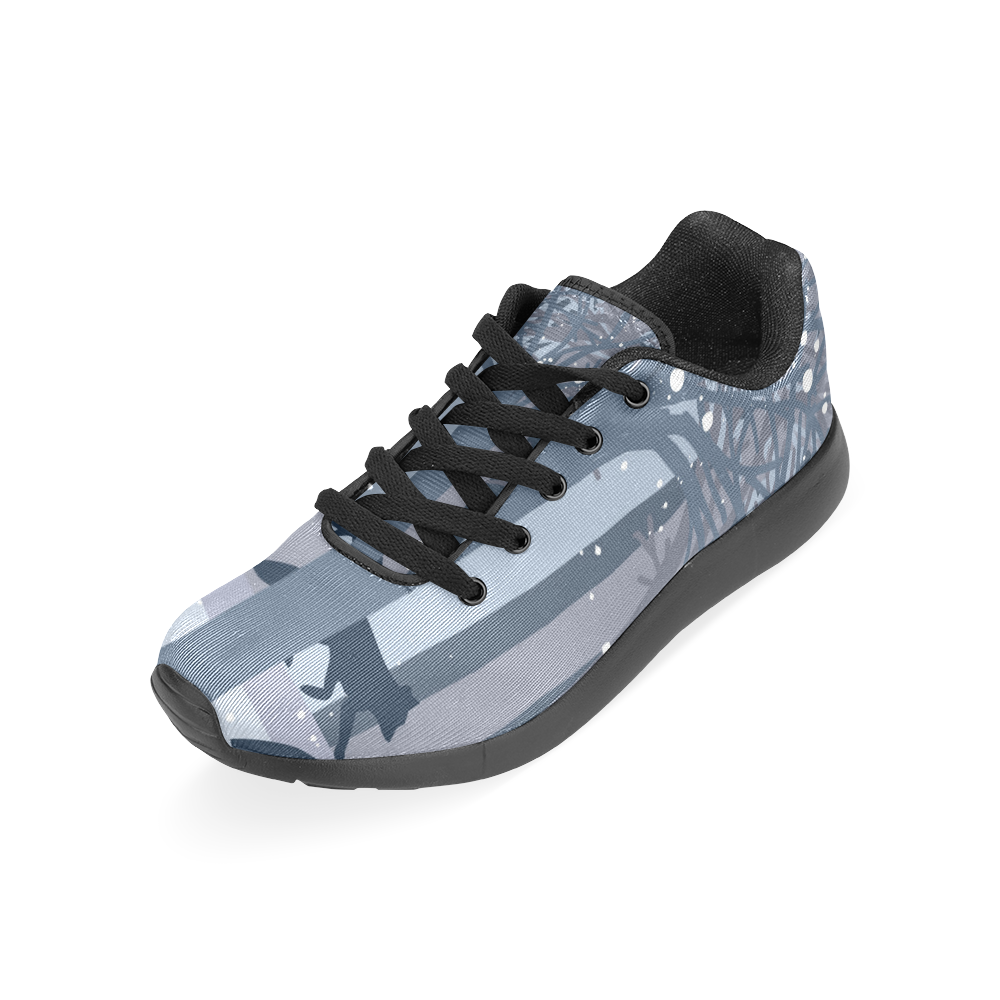 Foxes in the winter forest Women’s Running Shoes (Model 020)