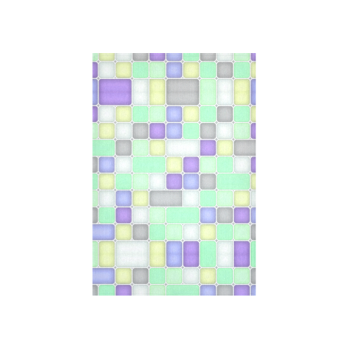 Squares Cotton Linen Wall Tapestry 40"x 60"