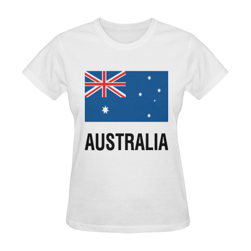 XX FLAG AUSTRALIA OUTLINE Sunny Women's T-shirt (Model T05)