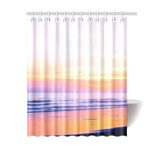 Sunshine Beach Scene, Summer, Sun, Holidays Shower Curtain 60"x72"