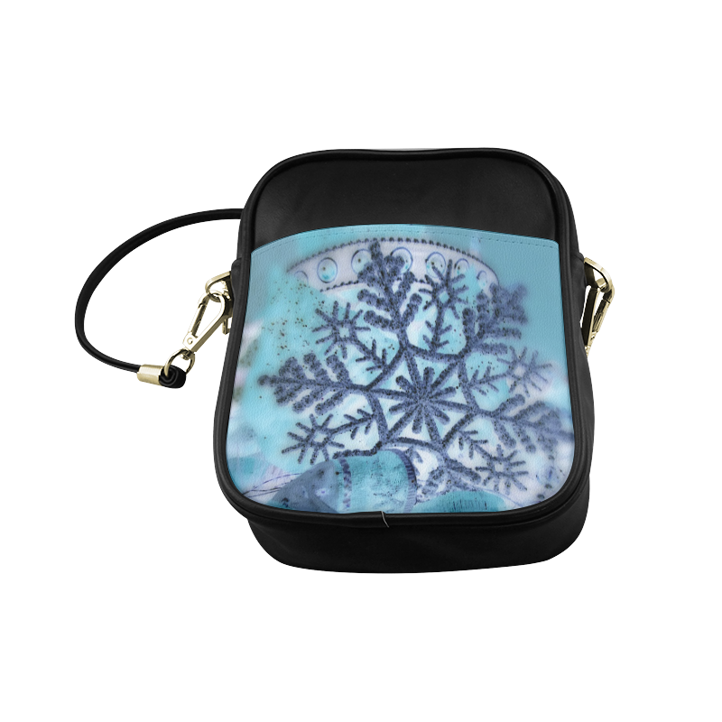 Icy snowflake by Martina Webster Sling Bag (Model 1627)