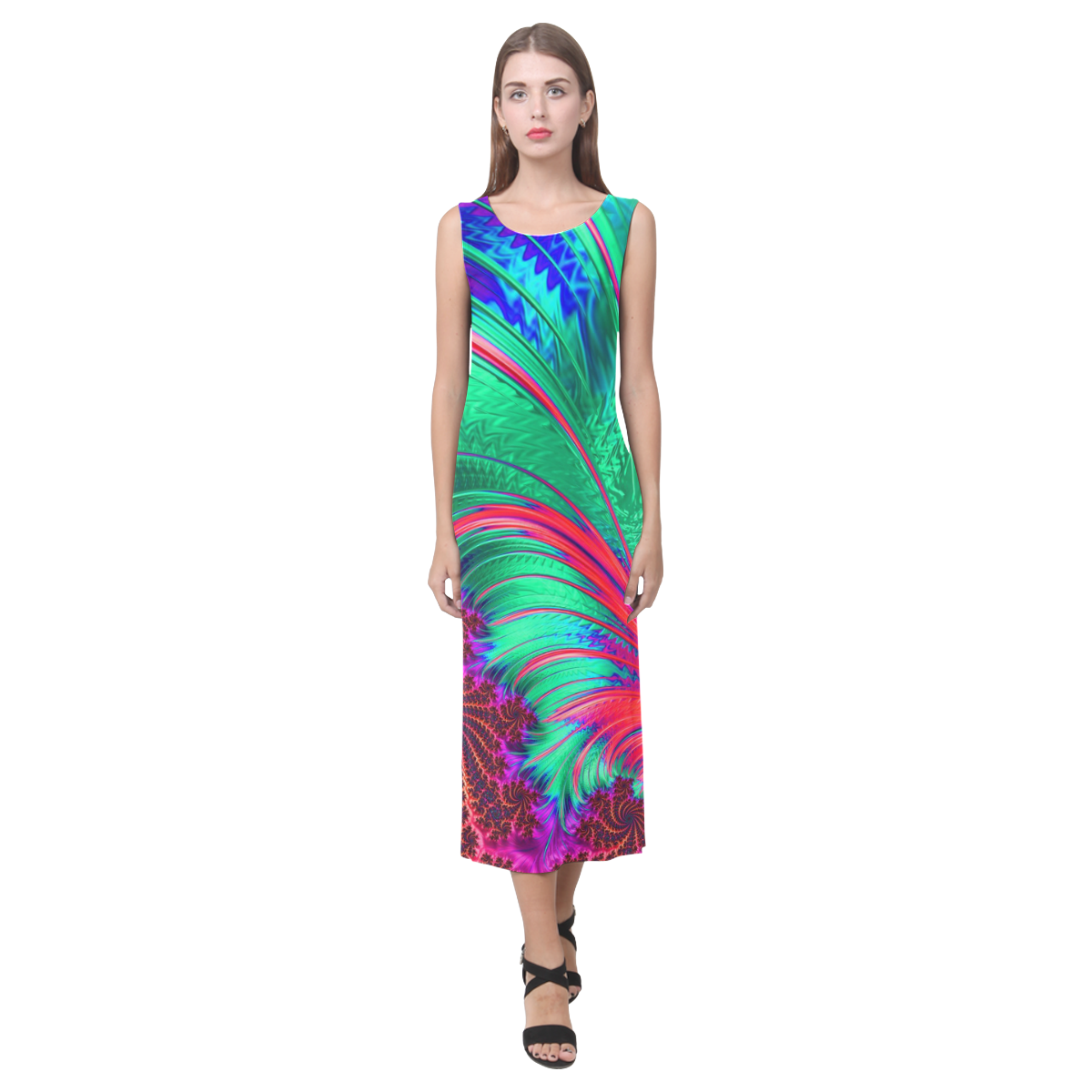 pattern20160775 Phaedra Sleeveless Open Fork Long Dress (Model D08)