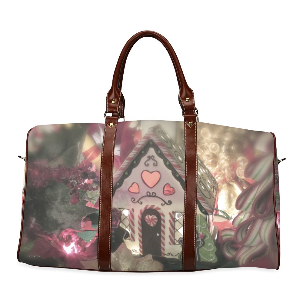 Dream of Christmas cottage by Martina Webster Waterproof Travel Bag/Small (Model 1639)