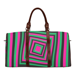 Streifen bunte Panttern Waterproof Travel Bag/Large (Model 1639)