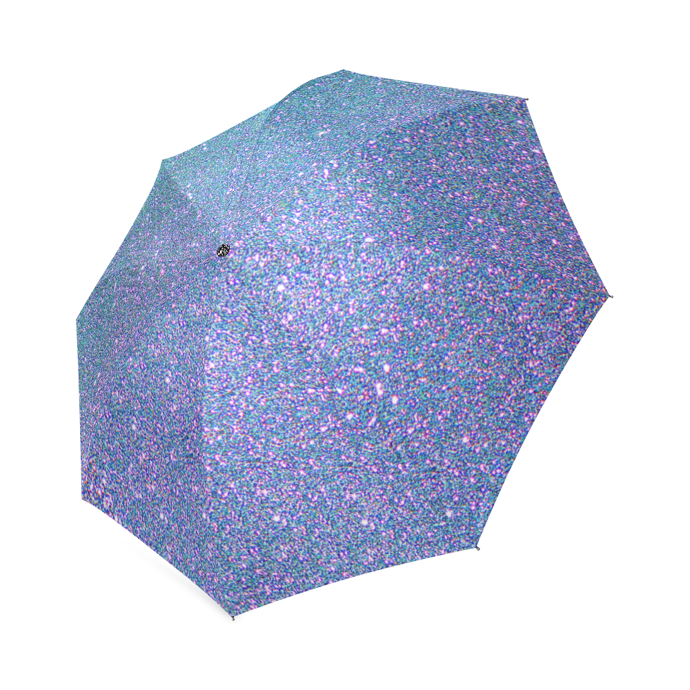 Blue glitter Foldable Umbrella (Model U01)