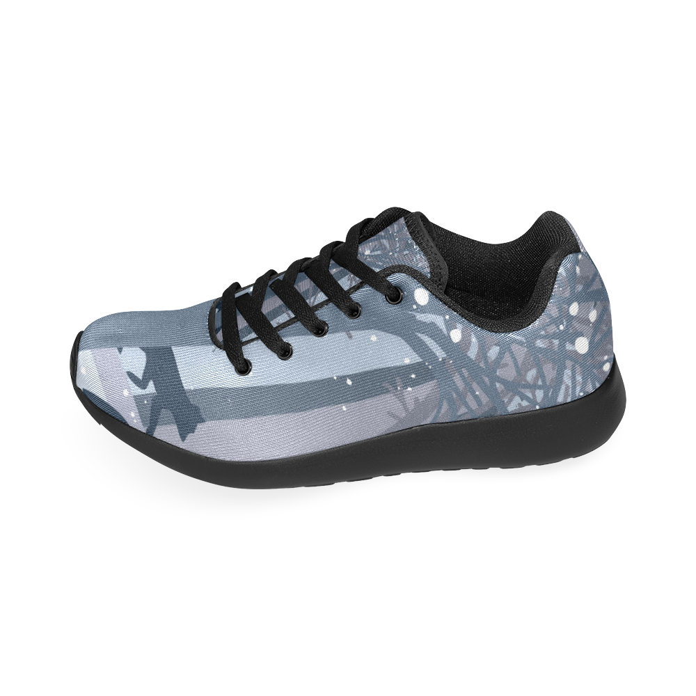 Foxes in the winter forest Women’s Running Shoes (Model 020)