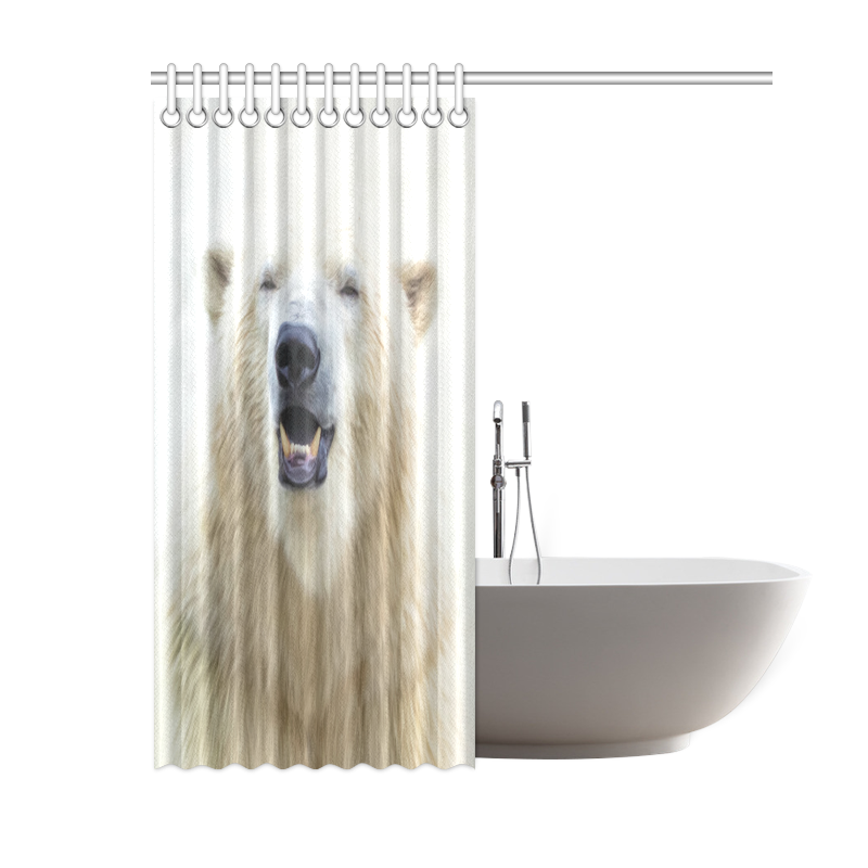 Cute  Zoo Polar Bear Shower Curtain 60"x72"