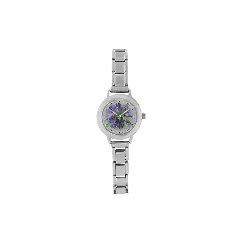 Purple Flower Women's Italian Charm Watch(Model 107)
