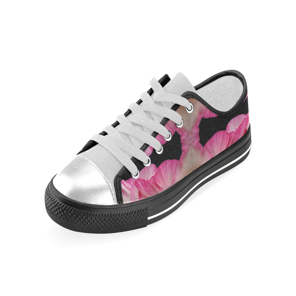 Flowers: Pink and Yellow Gladiolus Women's Classic Canvas Shoes (Model 018)