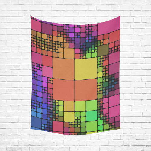 Disco Cotton Linen Wall Tapestry 60"x 80"