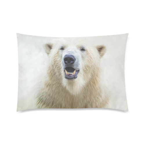 Cute  Zoo Polar Bear Custom Zippered Pillow Case 20"x30"(Twin Sides)