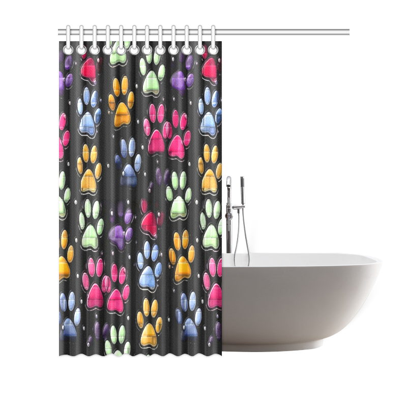 On silent paws by Nico Bielow Shower Curtain 72"x72"