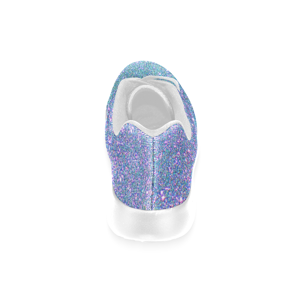 Blue glitter Women’s Running Shoes (Model 020)