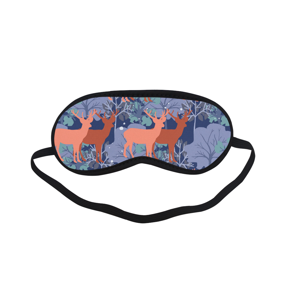 Deer in the winter forest Sleeping Mask