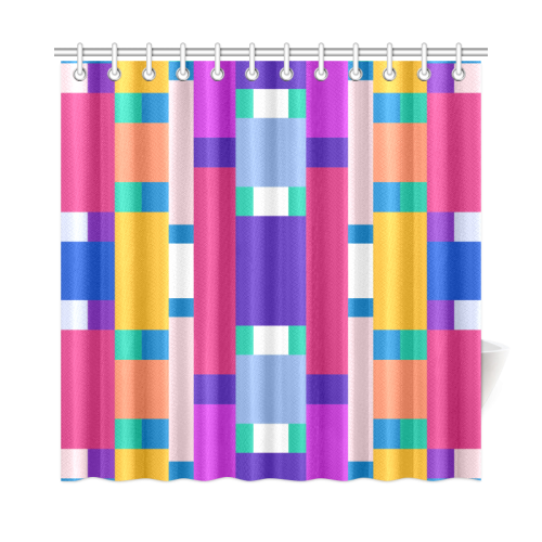 Rectangles Shower Curtain 72"x72"