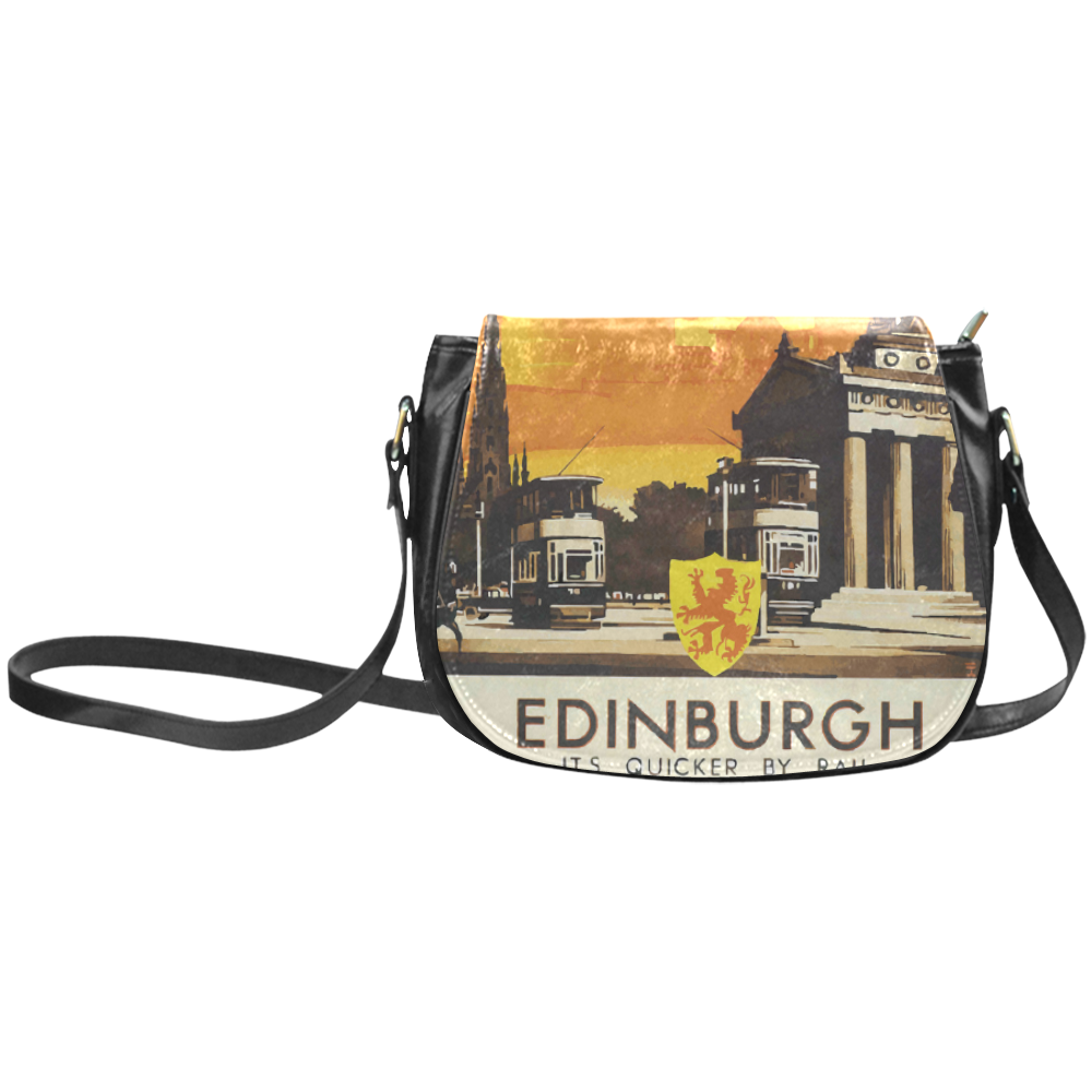 Edinburgh Vintage Travel Poster Classic Saddle Bag/Small (Model 1648)